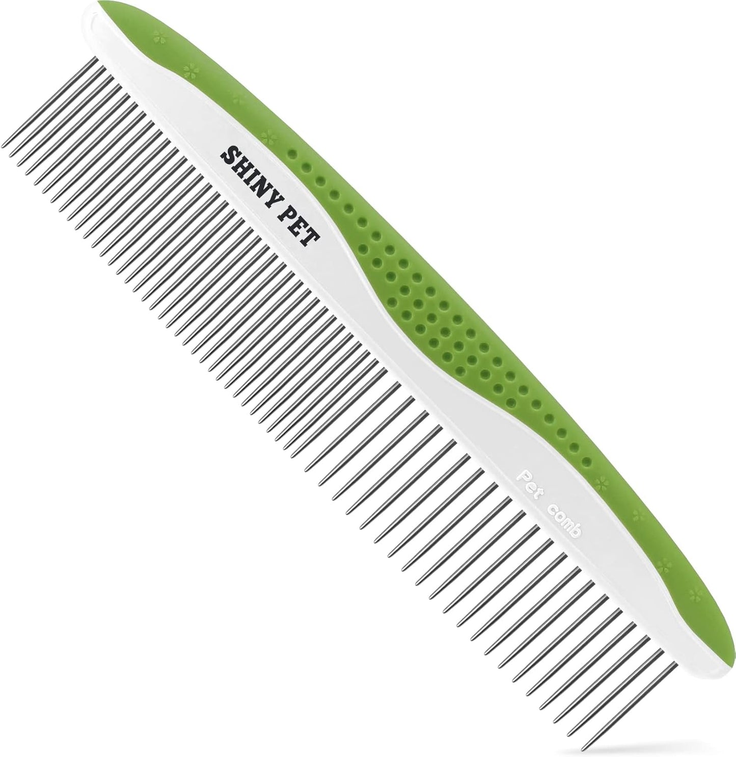 Luxury Dog & Cat Grooming Comb – Stainless Steel Anti-Scratch Teeth with Non-Slip Handle & Free Grooming Guide