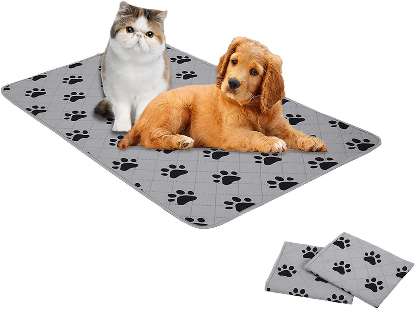 PawshLuxe™ Waterproof Dog Crate Pads – 2-Pack Reusable Pee Rugs for Small Dogs, 18x24” Ultra-Absorbent & Non-Slip Puppy Mats