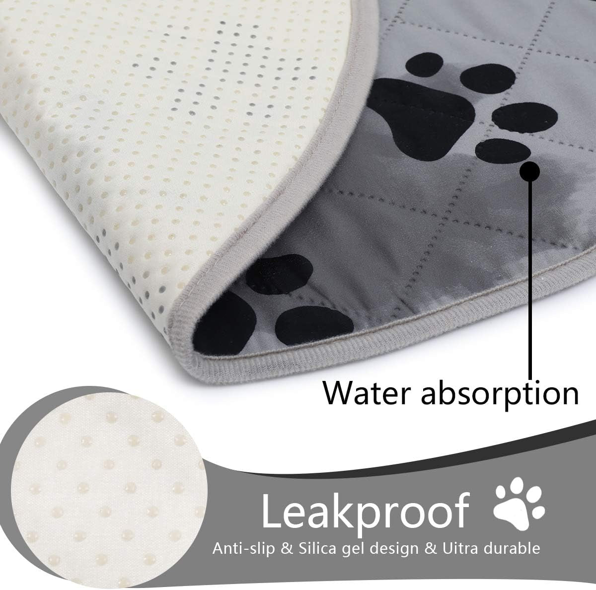 PawshLuxe™ Waterproof Dog Crate Pads – 2-Pack Reusable Pee Rugs for Small Dogs, 18x24” Ultra-Absorbent & Non-Slip Puppy Mats