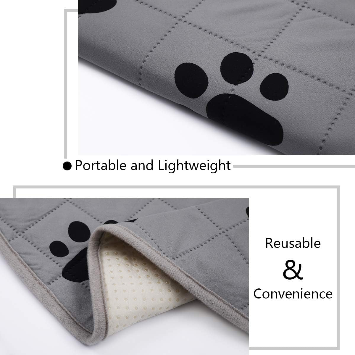 PawshLuxe™ Waterproof Dog Crate Pads – 2-Pack Reusable Pee Rugs for Small Dogs, 18x24” Ultra-Absorbent & Non-Slip Puppy Mats