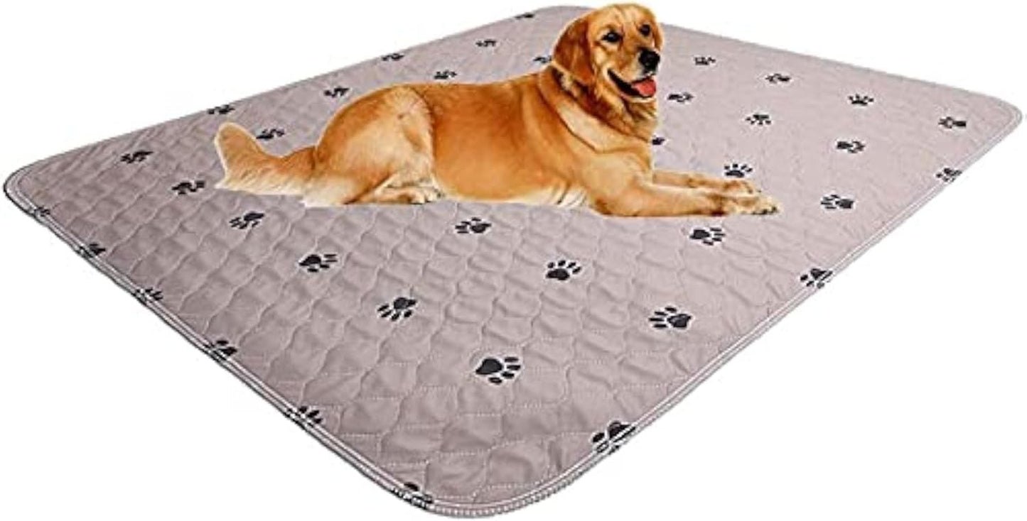 SincoPet LuxeGuard™ 48x48” Reusable Pee Pads (2-Pack) + Puppy Grooming Gloves – Ultra-Absorbent, Waterproof & Non-Slip Dog Training Mats