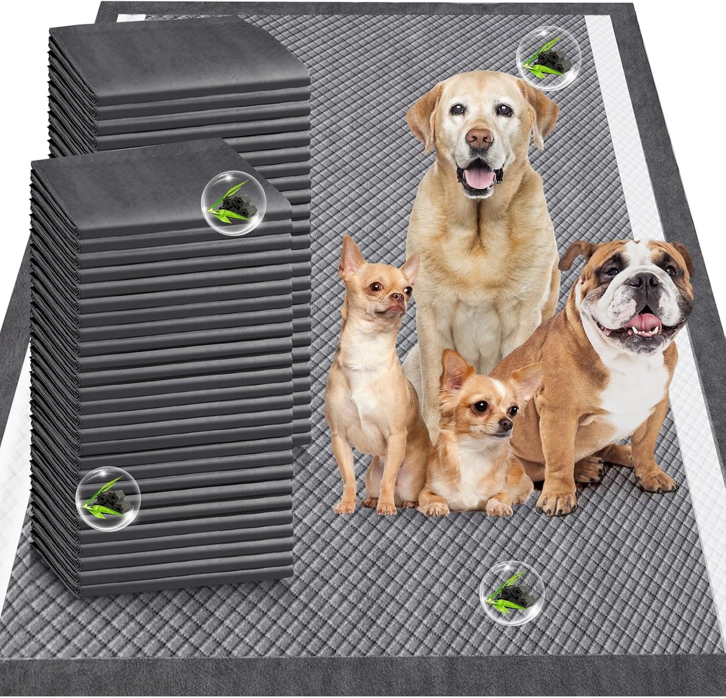 XXXXL Ultra-Absorbent Luxury Dog Pee Pads (36"x36") – Heavy-Duty, Leakproof, Quick-Dry Puppy Pads with 12-Cup Capacity, 6-Layer Protection for Dogs, Cats & Pets, Pack of 30