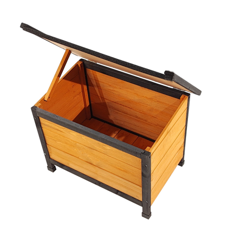 Luxury Outdoor Wooden Dog House with Feeding Station & Toy Storage – Durable, Weatherproof Haven for Multiple Dogs
