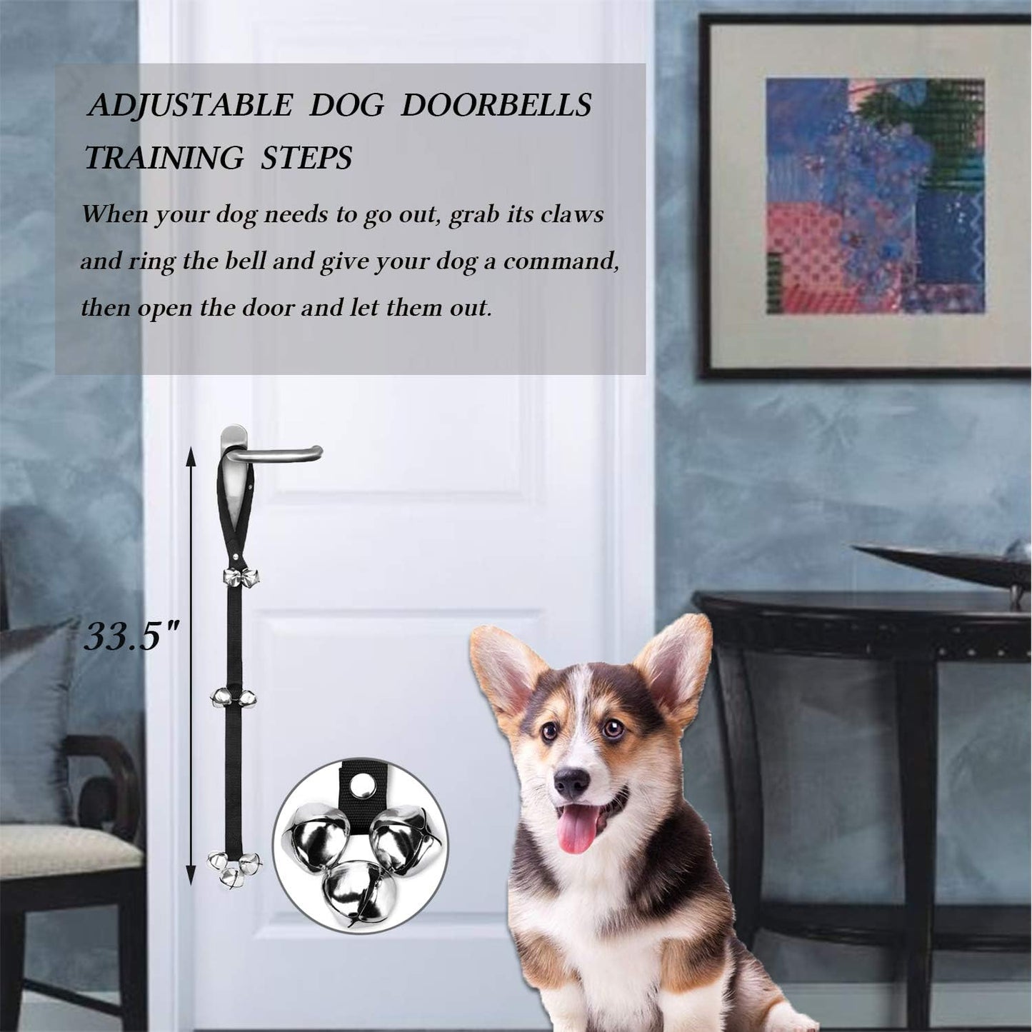 4-in-1 Premium Dog Training Kit – Luxury Treat Pouch, Adjustable Clicker, Silent Whistle & Doorbells Set for Obedience & Potty Training – Ideal Gift for Dog Owners
