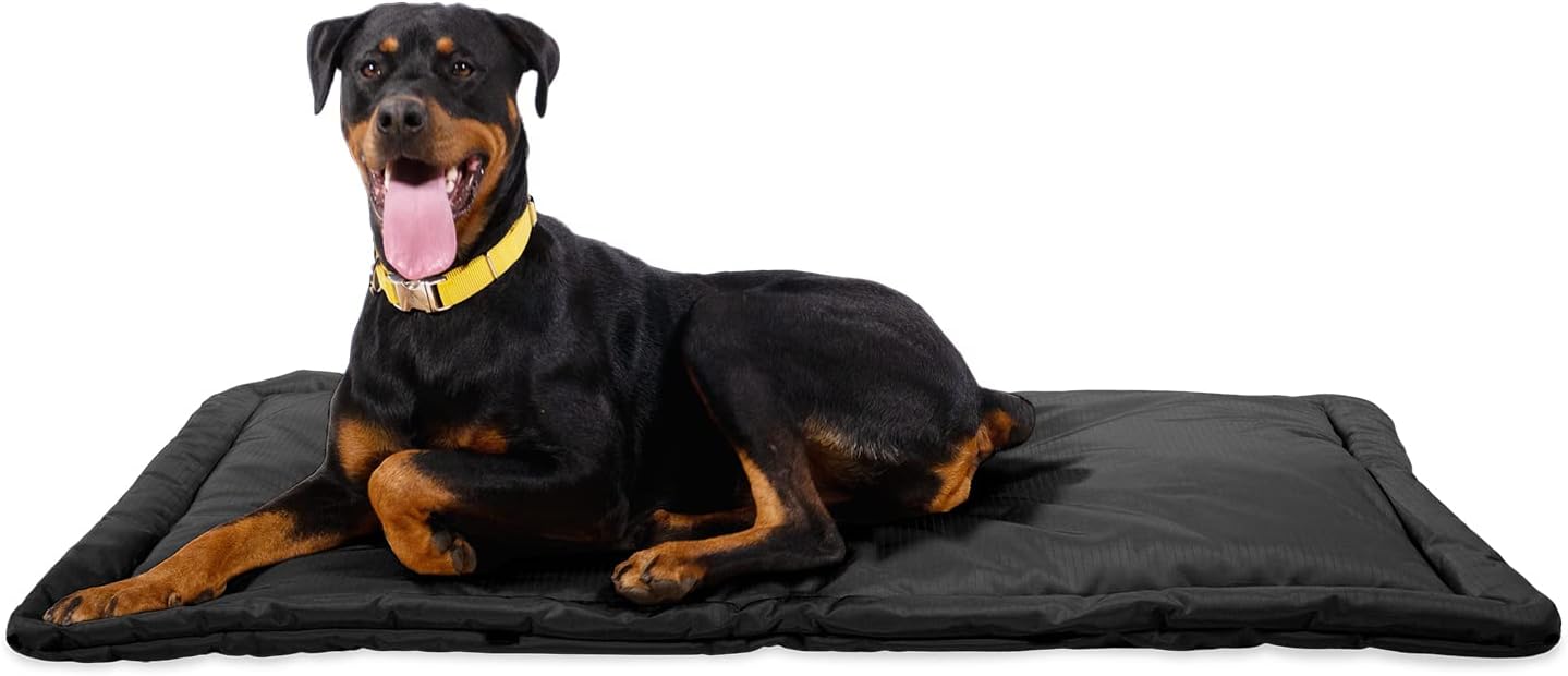 Tough Ripstop Dog Crate Pad : X-Small Blue Quartz, Ultra-Durable, Machine Washable, Non-Slip, Eco-Friendly Comfort for Wire Crates