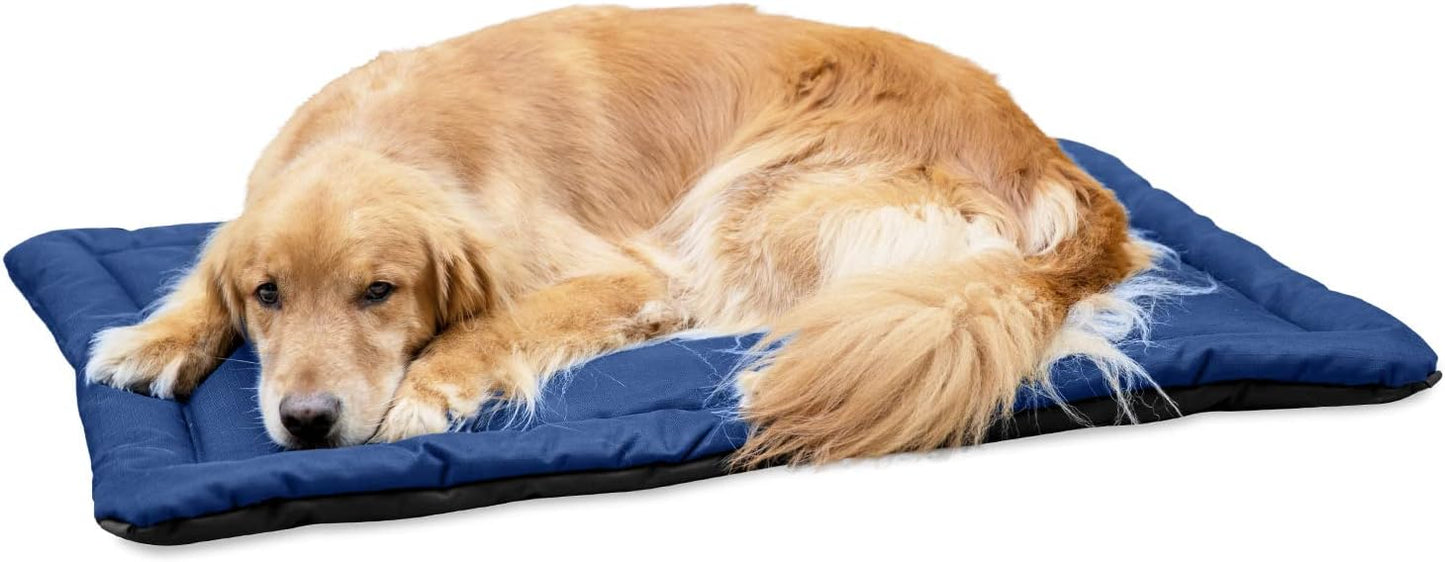 Tough Ripstop Dog Crate Pad : X-Small Blue Quartz, Ultra-Durable, Machine Washable, Non-Slip, Eco-Friendly Comfort for Wire Crates