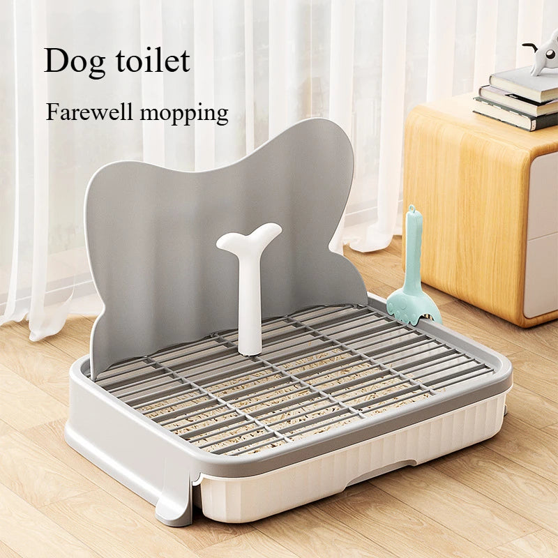 Premium Indoor Dog Potty Trainer – Leak-Proof Pet Toilet with Simulated Urination Post & Non-Slip Grid Base | Stylish Detachable Design for Small & Medium Dogs