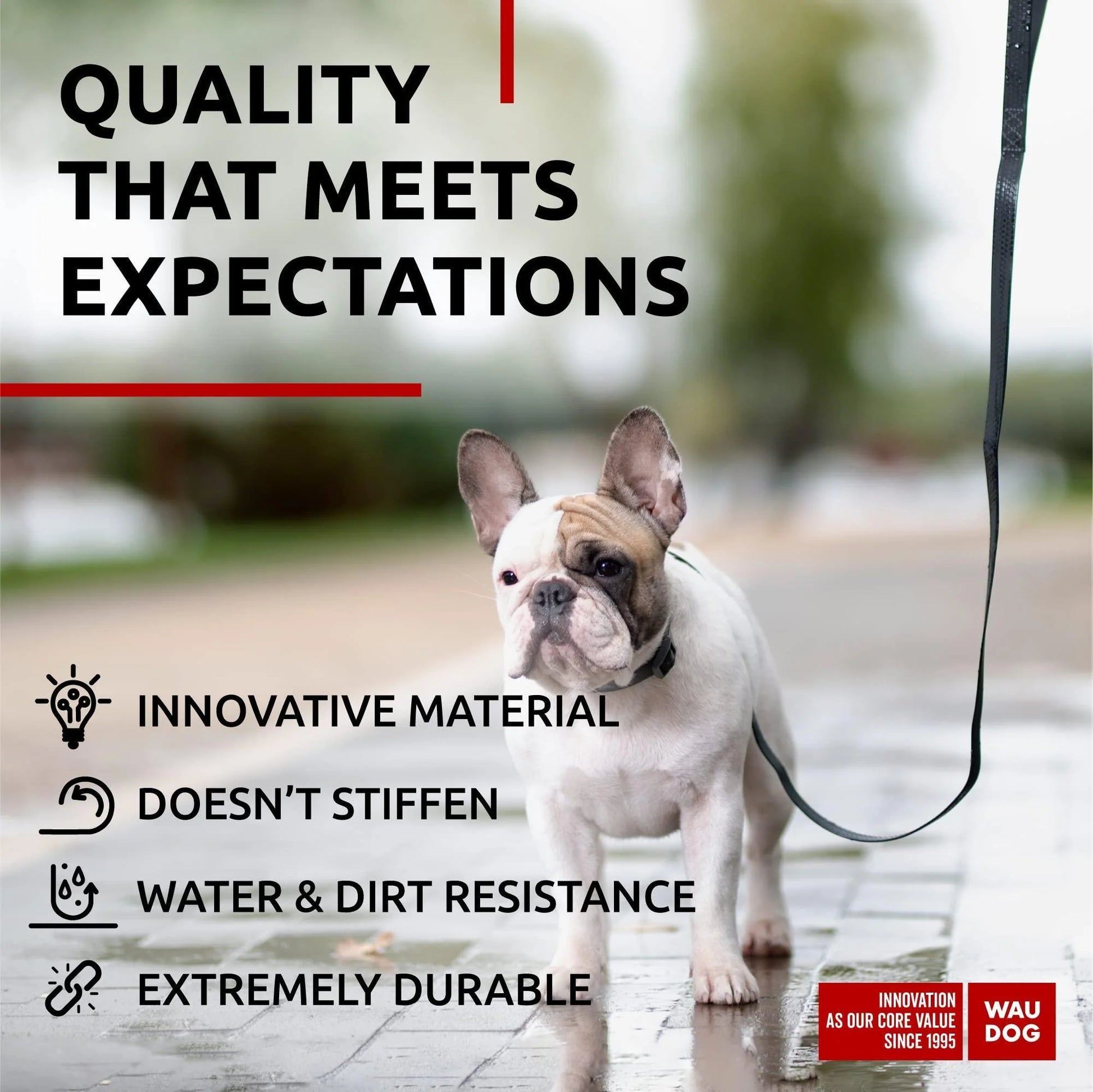 LuxeStride™ Waterproof Dog Leash – Anti-Slip, Odor-Free Collartex Leash for Small to Large Dogs – 4ft/6ft Heavy-Duty, Dirt-Resistant Walk Leash with Premium Aluminum Clasp