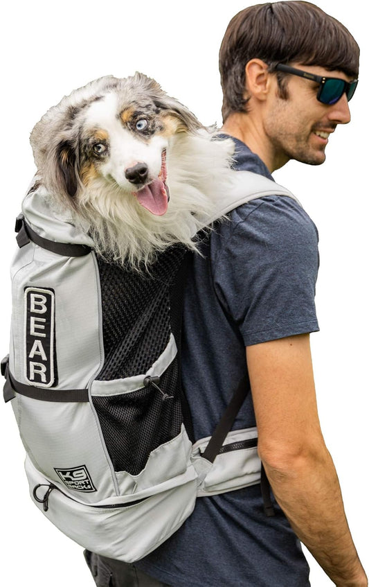 Knavigate™ XL Luxury Dog Carrier Backpack – Lunar Rock | Ergonomic, Airline-Approved Travel Gear for Large Breeds (23–25" Back Length)