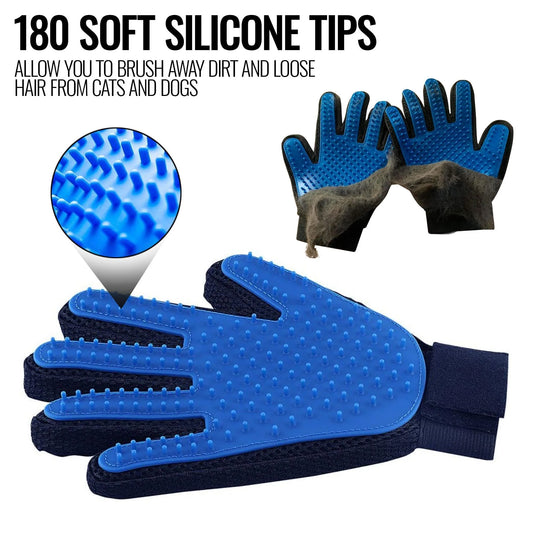 LuxeTouch™ Pet Grooming Gloves – Premium Deshedding & Massage Mitts for Dogs, Cats & Horses – Gentle Silicone Brush Pair for All Coat Types