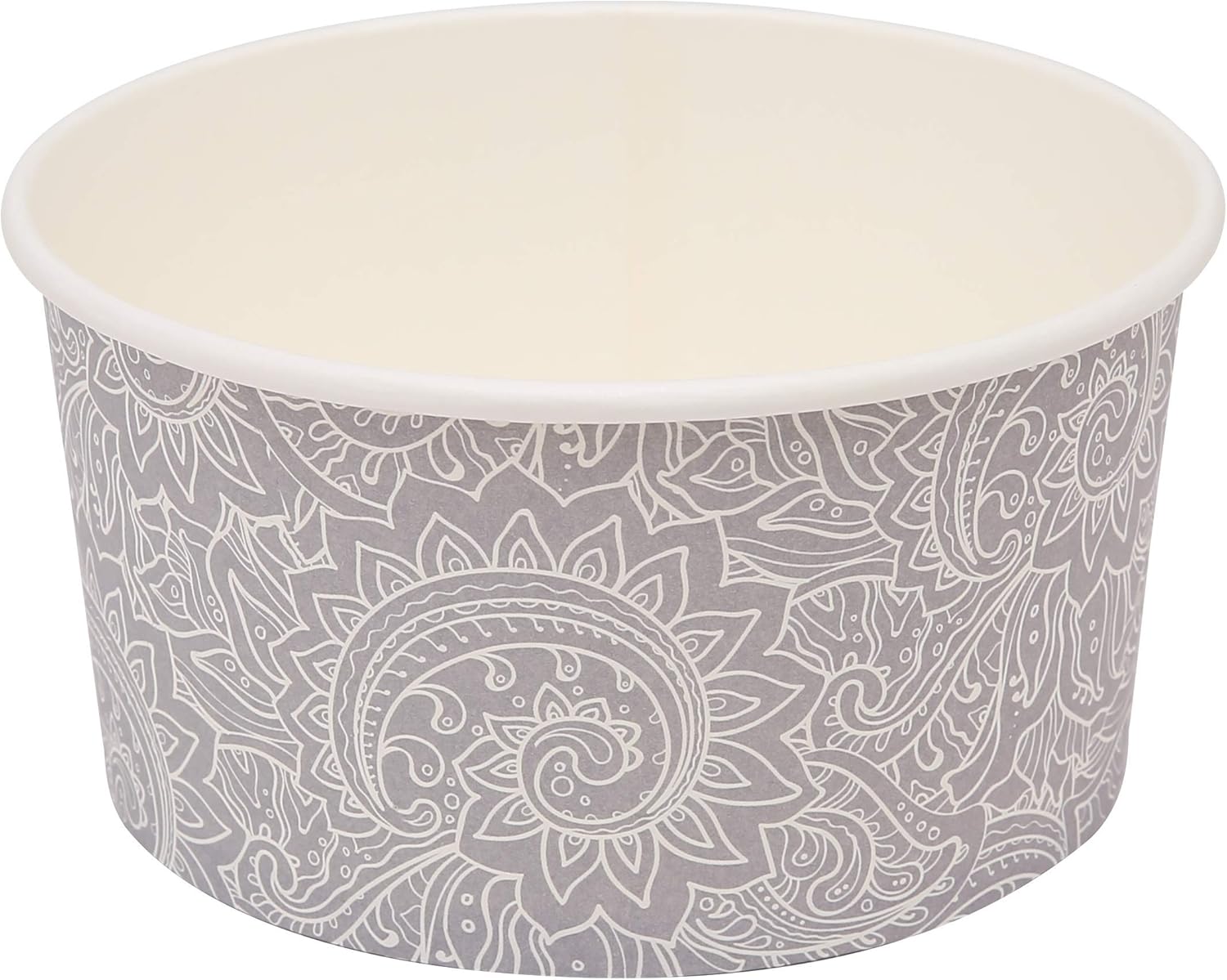 Glad® Luxury Disposable Pet Feeding Bowls, Leakproof & Eco-Friendly, Large 3.5 Cup Size, 25-Pack: Elegant Gray Pattern for Wet & Dry Dog Food or Water