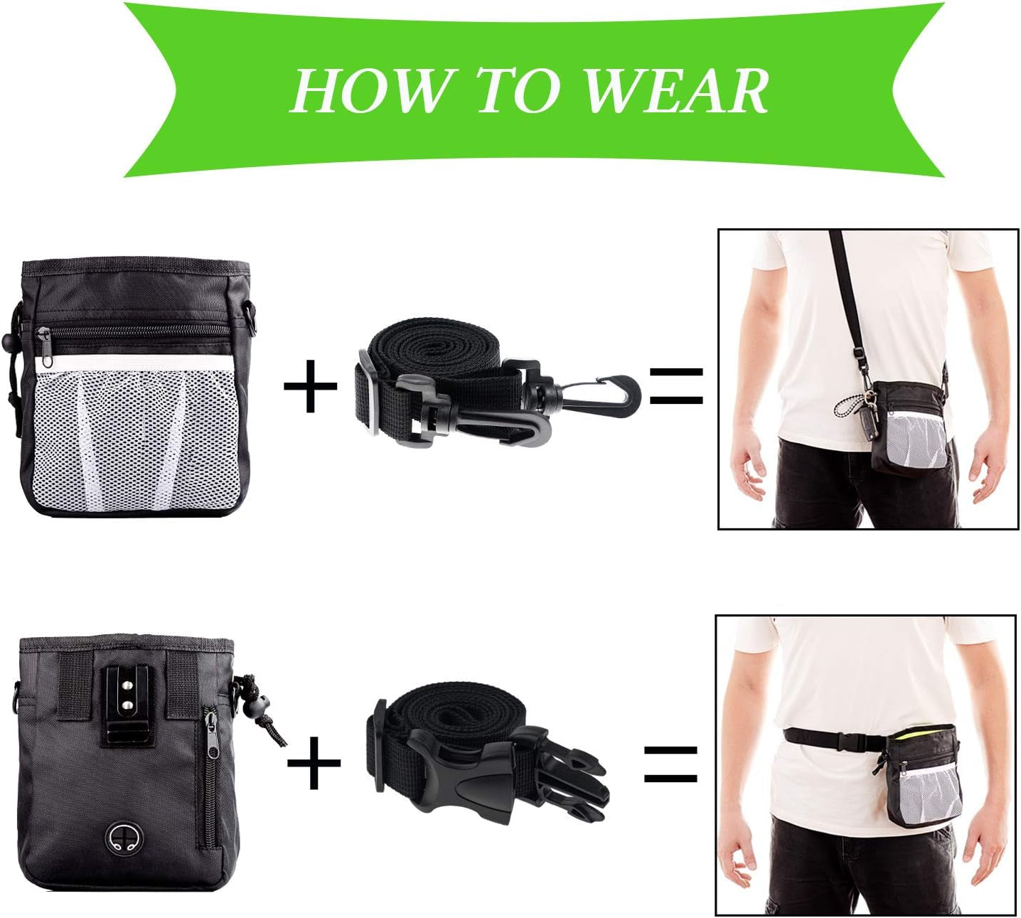 4-in-1 Premium Dog Training Kit – Luxury Treat Pouch, Adjustable Clicker, Silent Whistle & Doorbells Set for Obedience & Potty Training – Ideal Gift for Dog Owners