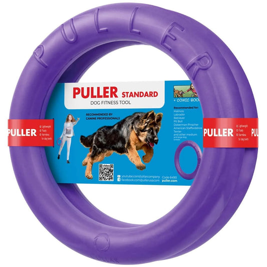 Elite Dual Ring Dog Fitness Set – Premium Puller Outdoor Fetch & Training Toys for Large Dogs (2-Pack, Standard Size)