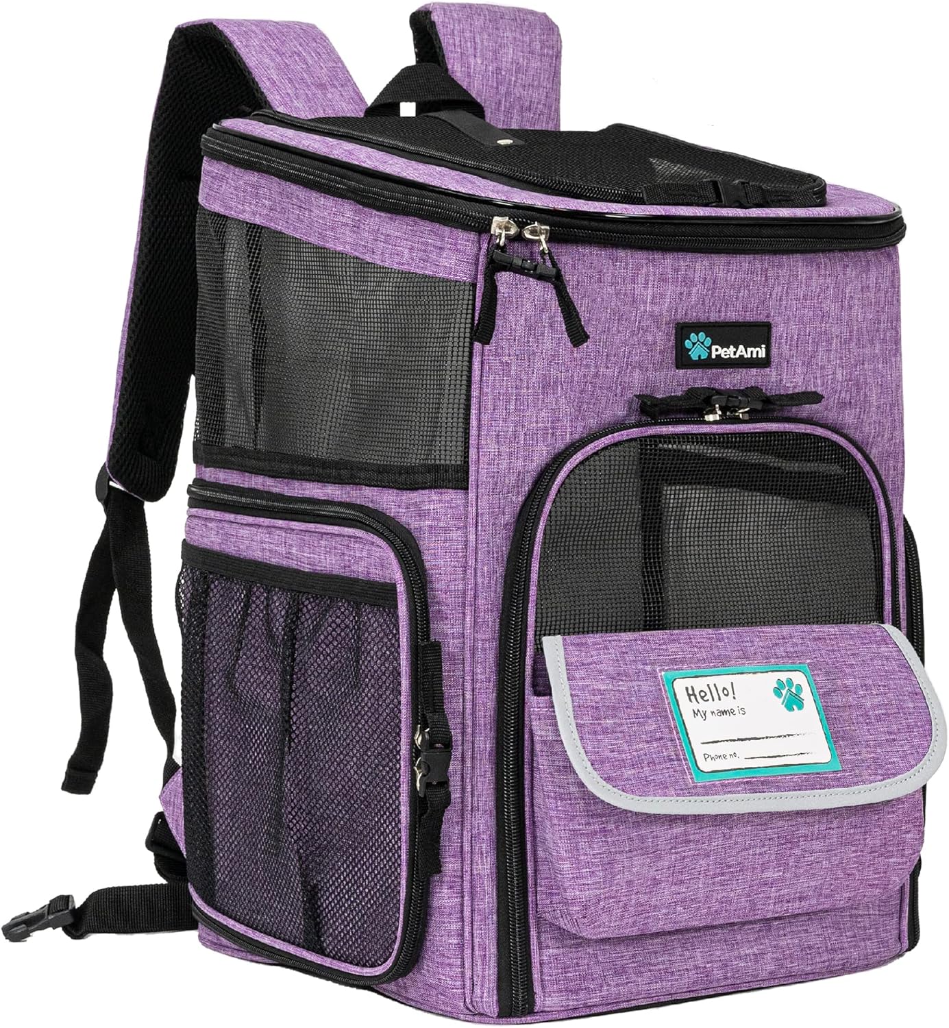 JetPaws™ Deluxe Charcoal Pet Backpack Carrier – Airline Approved, Ventilated & Ergonomic for Stylish Travel with Dogs & Cats Up to 18 lbs