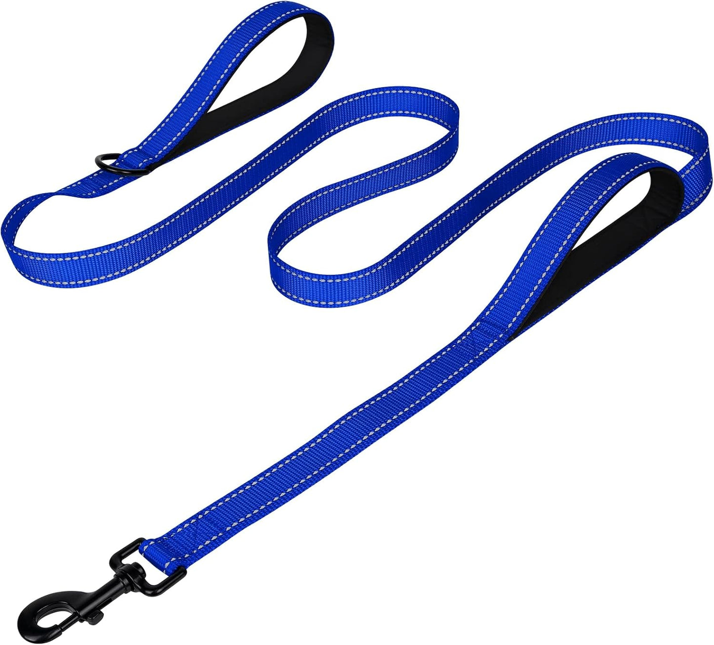 Joytale Luxe Double-Sided Reflective Dog Leash – Heavy-Duty Padded Nylon, 5FT Orange Lead for Medium & Large Dogs, Night Safety + Comfort Grip