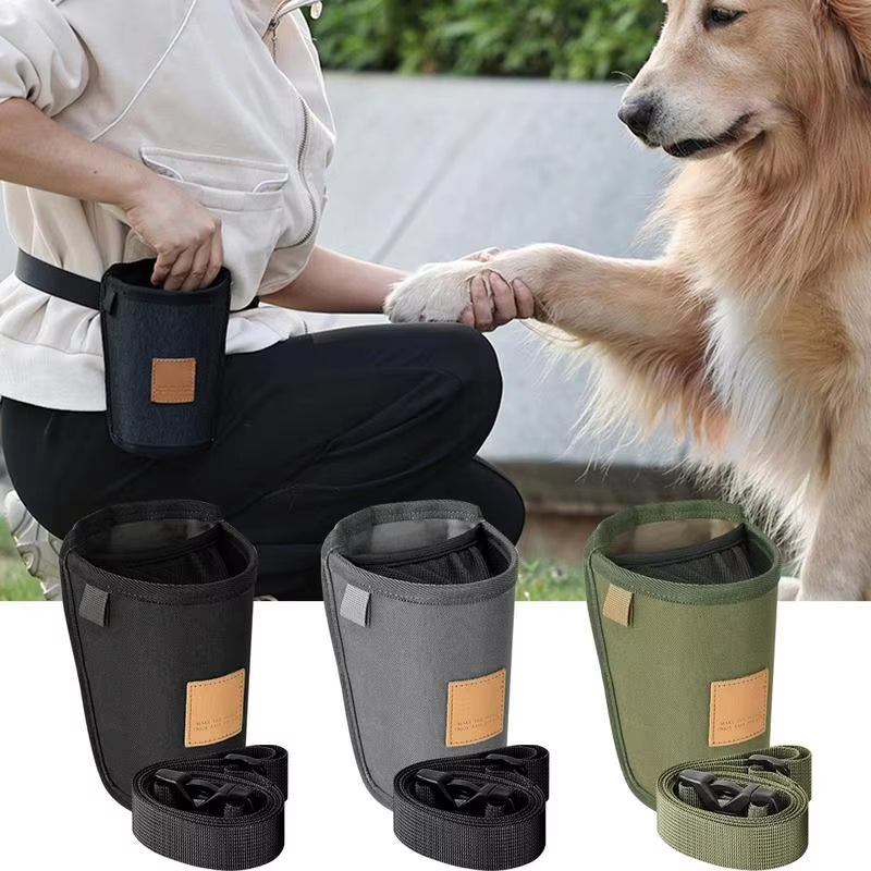 Luxury Hands-Free Dog Training Treat Bag – Large Capacity, Waterproof & Lightweight Snack Pouch with Adjustable Waist Strap