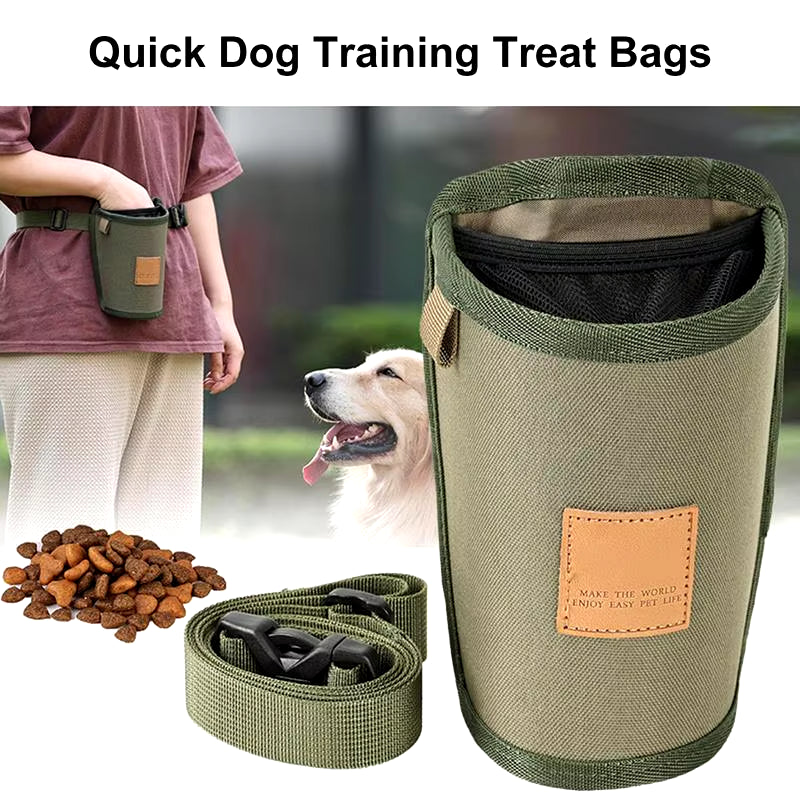 Luxury Hands-Free Dog Training Treat Bag – Large Capacity, Waterproof & Lightweight Snack Pouch with Adjustable Waist Strap