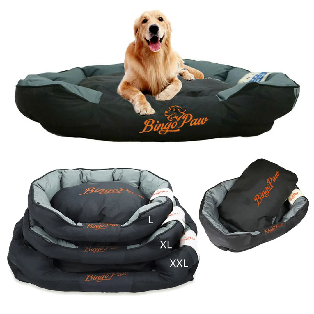 PawshRest™ Waterproof XXL Orthopedic Dog Sofa Bed – Premium Oxford Cloth Pet Mattress with Plush Pillow for Large Breeds